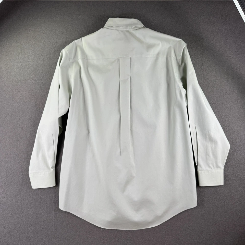 Camisa de vestir Enro para hombre 15,5 verde de lujo años 80 traje de oficina con botones Softal 42 Foto 3 de 4