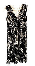 VTG 90s Coldwater Creek Empire Waist Dress Petite P6 Sleeveless V - Neck Lined