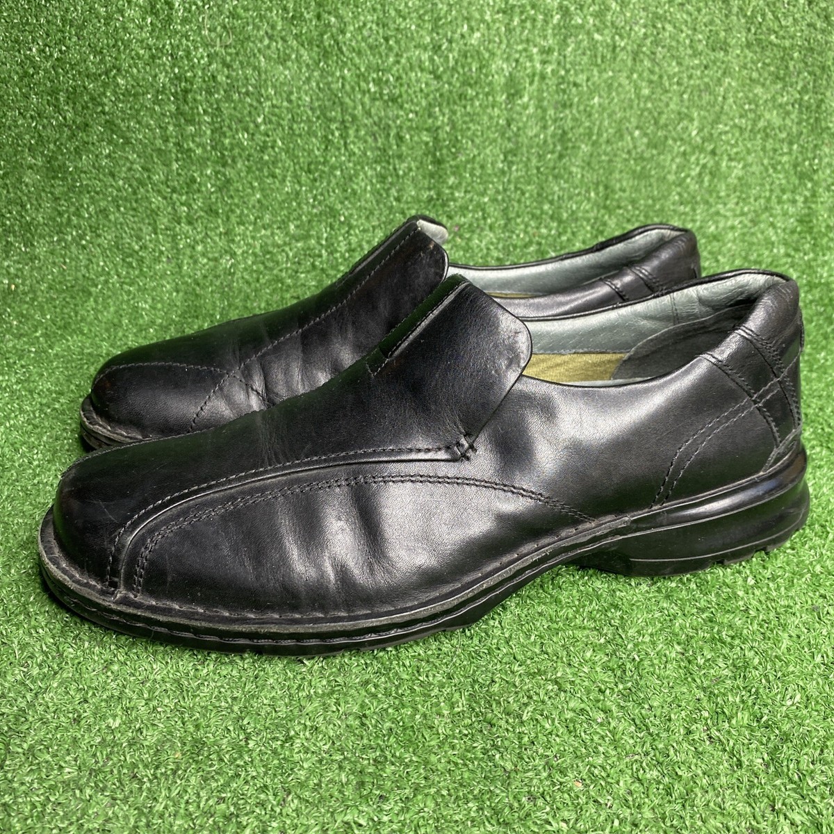 clarks靴 Clarks 70845 Escalade Men's Black Leather Casual Loafer Slip