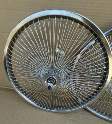 Roue Avant Lowrider 20 Pouces Acier – 144 Rayons 14g, Chrome, Neuve