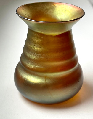 Vase WMF Geisslingen  Myra Glas  seltene Form Karl Wiedmann  matt irisiert