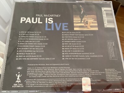 Paul McCartney Paul Is Live CD SEALED ! | eBay