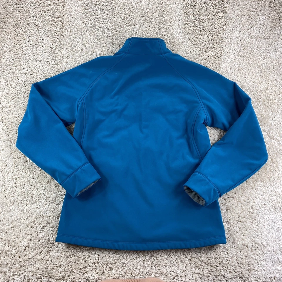 Gander Mountain Guide Series Mujer Mediana Cremallera Completa Cuello Alto Forrado Chaqueta Azul Foto 4 de 4