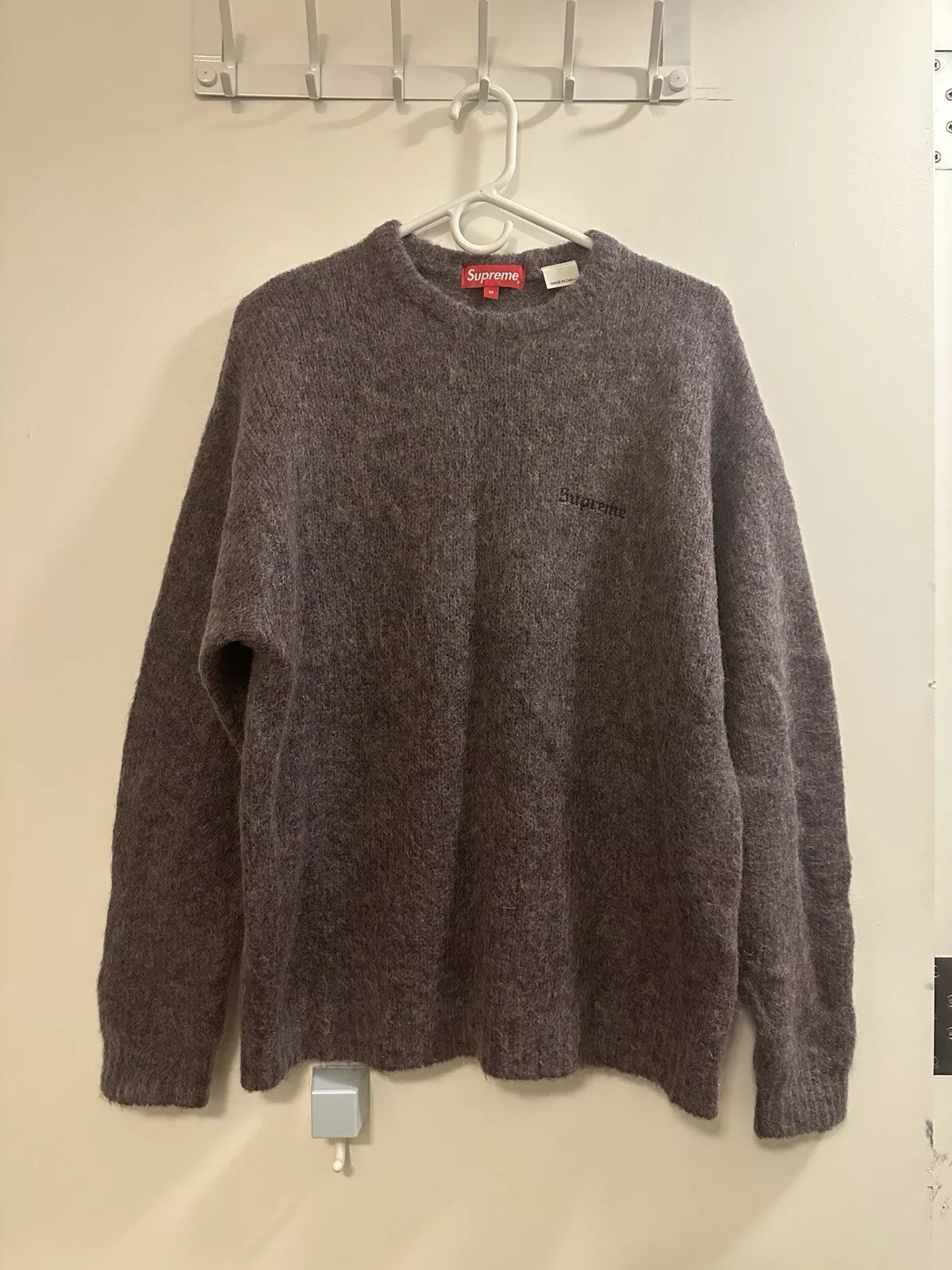 Pull mohair Supreme violet mélangé taille M FW22