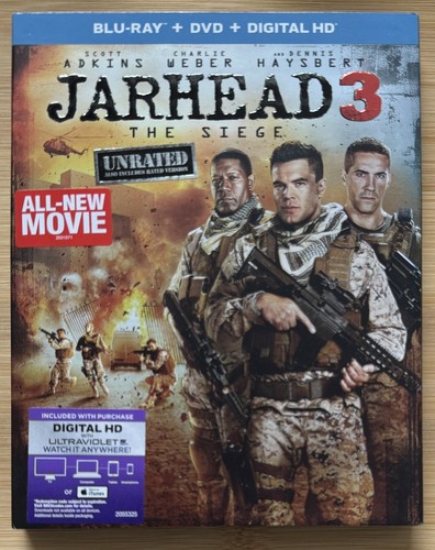 Jarhead 3: the Siege (Blu-ray, 2016) Scott Adkins, Charlie Weber, LIKE NEW!