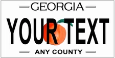 Georgia Custom Personalized License Plate Novelty Automobile Accessory 12 x 6 