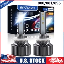 BEVINSEE 880 881 LED Headlight Conversion Bulbs Kit High Low Beam Foglights Lamp