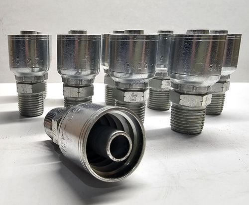 10 PK MP-08-06, 1/2" Hose x 3/8" NPTF Male Pipe Hydraulic Hose Fittings HY - Picture 5 of 7