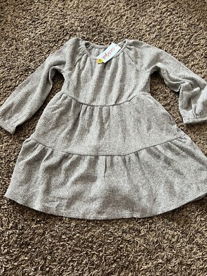 slim fit dress slacks Women's No Better Time Grey Ribbed Knit Sweater Mini Dress | Size: L main image 0