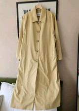 American Vintage Kabird Trench Coat Jacket Cream Beige Yellow Vintage Style Xs S