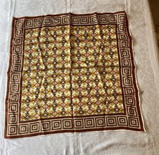 Vintage Bestmaid 100 Acetate Square Scarf Multicolor Satin Scarf