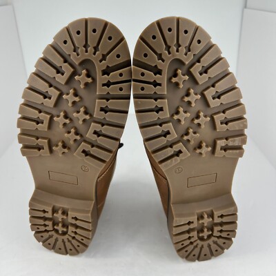 Chaps Mens Brown Lug Sole Leather Lace Up Solid Ankle Size  display picture 3