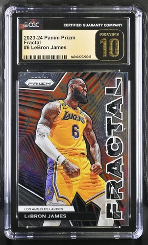 2023-24 Panini Prizm Fractal #6 LeBRON JAMES  CGC PRISTINE 10