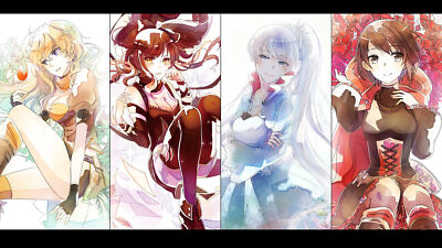 Anime rwby ruby rose weiss schnee blake belladonna yang Playmat Gaming Mat