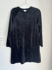 J Jill Pure women’s Small Gray Velour Pima Cotton Blend Boat Neck Tunic Top