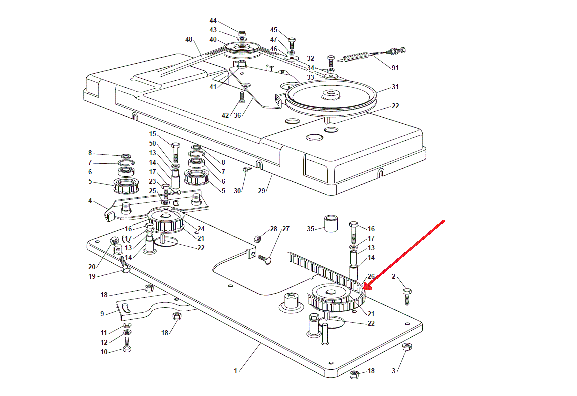 HONDA DECK TIMING BELT 40" 102cm HF2415 HF2417 HF2213 2213 2417 80481