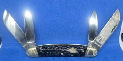 Bulldog Knife Company 1st Generation Green Bone Congress Tobacco 4 Blade 1985