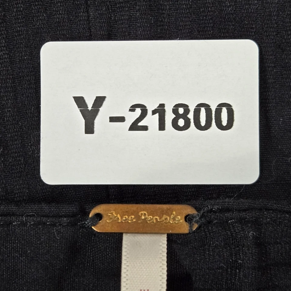 Pantalones Cortos Mujer Free People L Negro Tiro Alto Botón 1.5" Entrepierna Foto 3 de 4