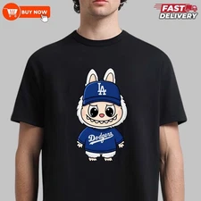 Los Angeles Dodgers Labubo MLB Baseball TShirt - Full Color, Full Size