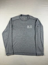 STIO Shirt Mens Large Long Sleeve Crew Neck Lightweight Gray Baselayer Hiking