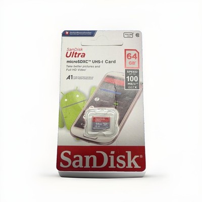 SanDisk Micro SD XC Card SanDisk A1 Class10 UHS-I 64Gb 100MB/667X NEW Free S&H