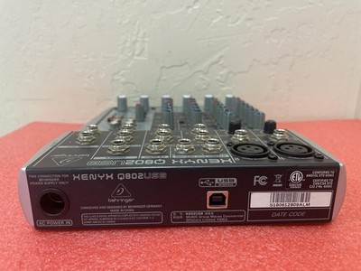 Behringer XENYX Q802USB 8-input 2-bus Mixer for sale online