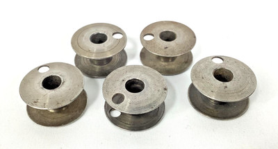 Vintage Singer Metal Sewing Machine Class 66 Bobbins One Hole | Set of 5