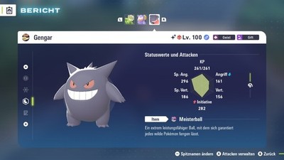   Shiny Alpha Gengar  | Level 100 | Max 6IV+DV | Pokemon Legenden ZA  
