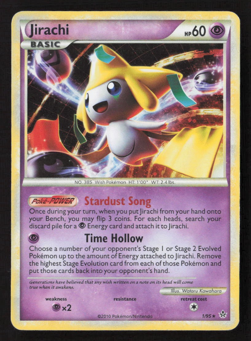 Jirachi Holo Rare Unleashed 1/95 MP