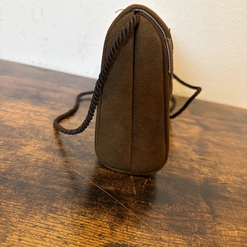 ✨ Cartera de Gamuza Marrón Saks Fifth Avenue De Colección - Años 80 Nuevo Stock Antiguo - ¡Hallazgo Raro! Foto 2 de 4