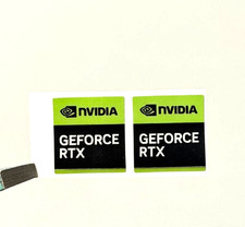 2 x Nvidia GeForce RTX Laptop/PC Sticker Label Decal Badge 16.5mm x 18mm