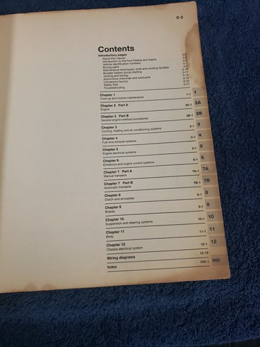 1988 thru 1997 Ford Festiva & Aspire Haynes Repair Manual 36030 - Bild 10 von 10