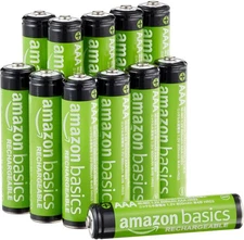 Amazon Basics 12-Pack Rechargeable AAA NiMH Performance 12 Count (Pack of 1) 