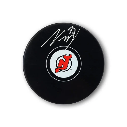 Simon Nemec Autographed New Jersey Devils Hockey Puck