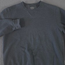 L.L. Bean Sweatshirt Mens Large Gray Athletic Crewneck Cotton Blend Pullover