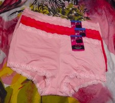 3 NEW MAIDENFORM 40760 IGK/AHO ONE FABULOUS FIT LACE WAIST BOYSHORT PANTIES XL/8