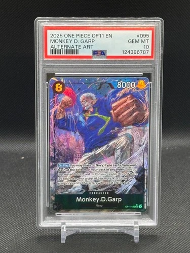 2025 One Piece A Fist Of Divine Speed Alt Art Monkey D. Garp #OP11-095 PSA 10 GE