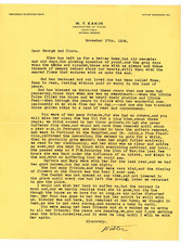 Death of Mrs  Elma (Walter) Eakin Astoria Oregon 1934 Letter & death notice