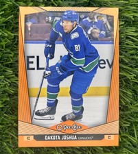 2024-25 OPC Orange Border Parallel /25 #89 Dakota Joshua - Vancouver Canucks