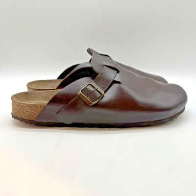 Birki Look Alike Autenti Brown Leather Boston Clogs Men