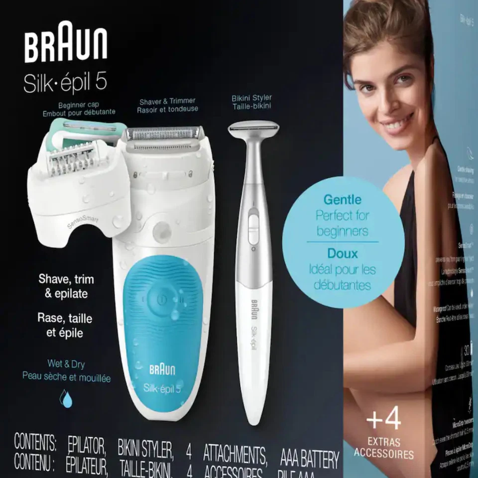 Braun - Depiladora Silk-épil 5 - Blanca/Azul Foto 3 de 4