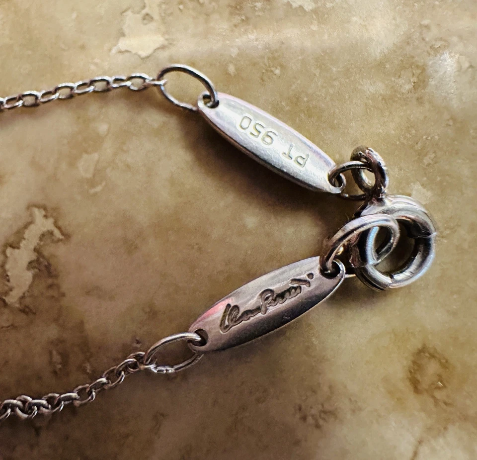 Tiffany Co Elsa Peretti Platinum And Diamond Starfish Necklace - Image 2 of 4