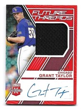 2023 ELITE EXTRA EDITION GRANT TAYLOR FUTURE THREADS JERSEY AUTOGRAPH #21/25