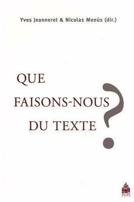 Que faisons nous du texte ? Buch SUP