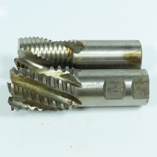 Misc. 1-1/2" HSS Roughing Square End Mill 3 6 Flute Resharpened Lot of 2