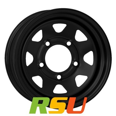 4x Dotz Dakar black (ohne Nabenbecher) 7x16'' ET40 LK5 130 ML 84.1 Stahlfelgen...
