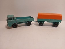 MATCHBOX LESNEY 1 AND 2 MERCEDES TRUCK AND TRAILER