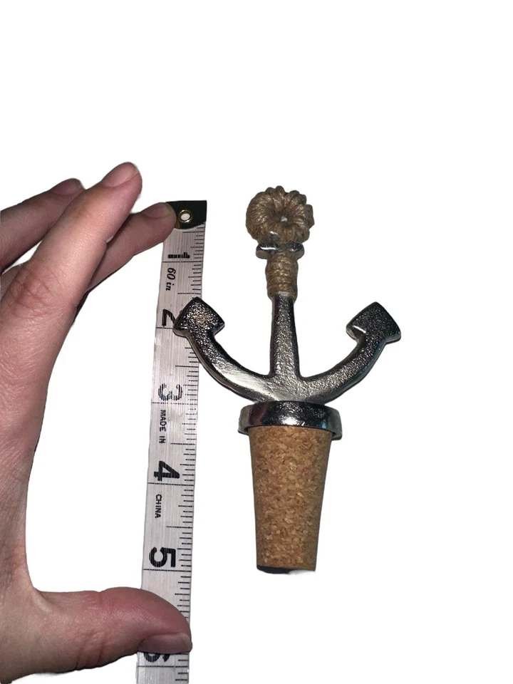 Tapón de botella de anclaje para pastel de barro tapón de vino corcho hilo de metal Foto 3 de 3