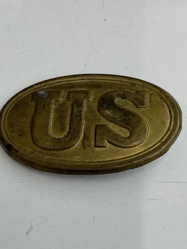 VINTAGE CIVIL WAR U. S. BRASS BELT BUCKLE