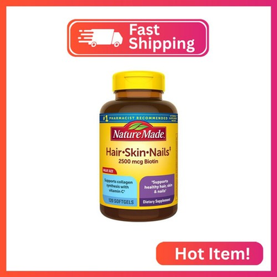 #ad Nature Made Hair Skin and Nails with Biotin 2500 mcg Dietary Supplement For Hea $18.71